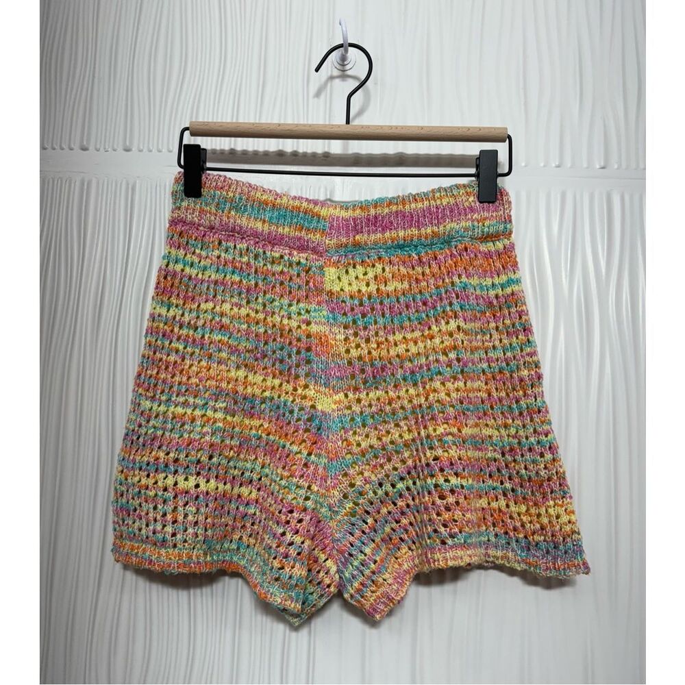 SOMETHING NAVY - Revolve - Multicolored Sweater Shorts in Rainbow - Picture 3 of 10